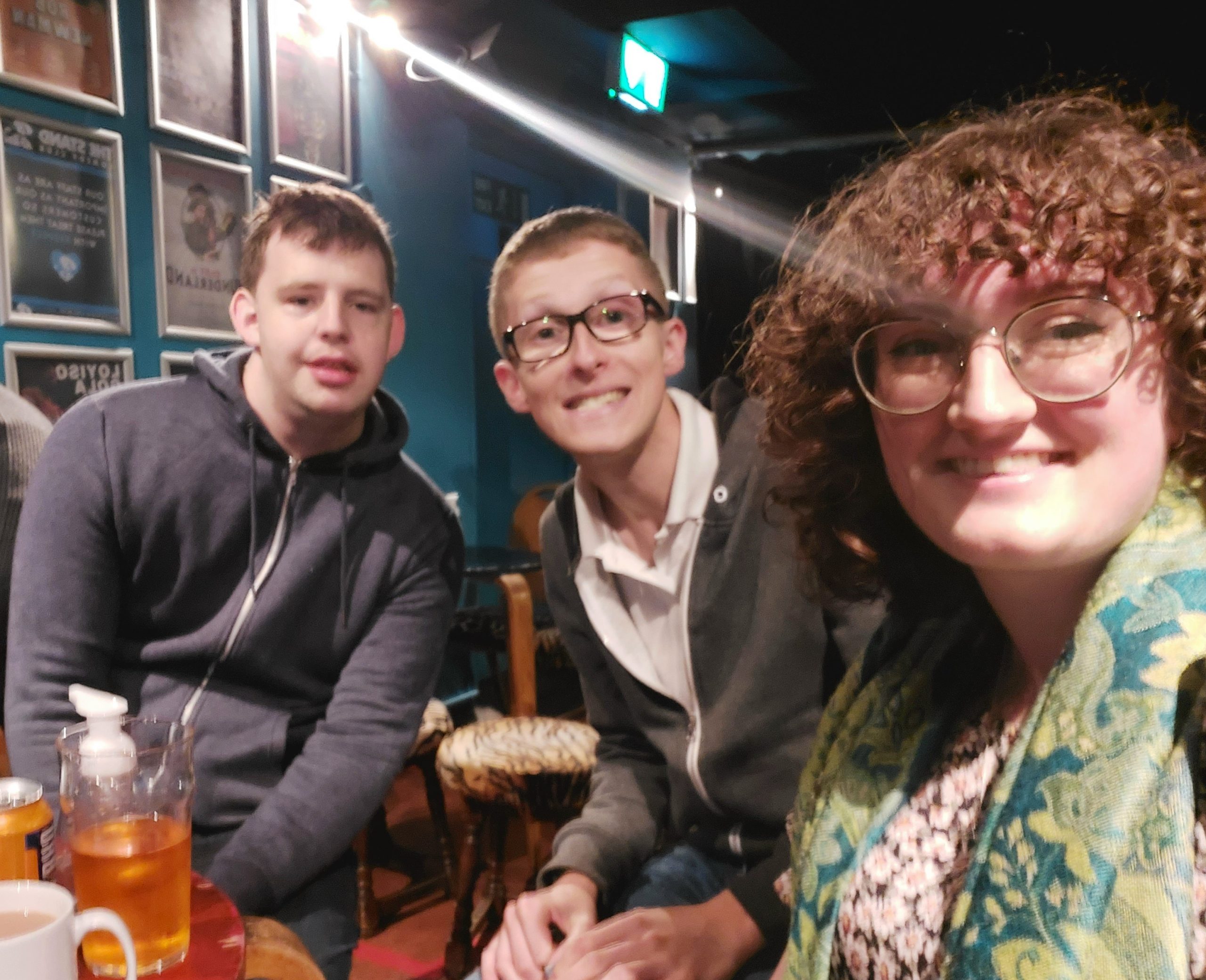 Richard, Cammy, and Amanda at the comedy show